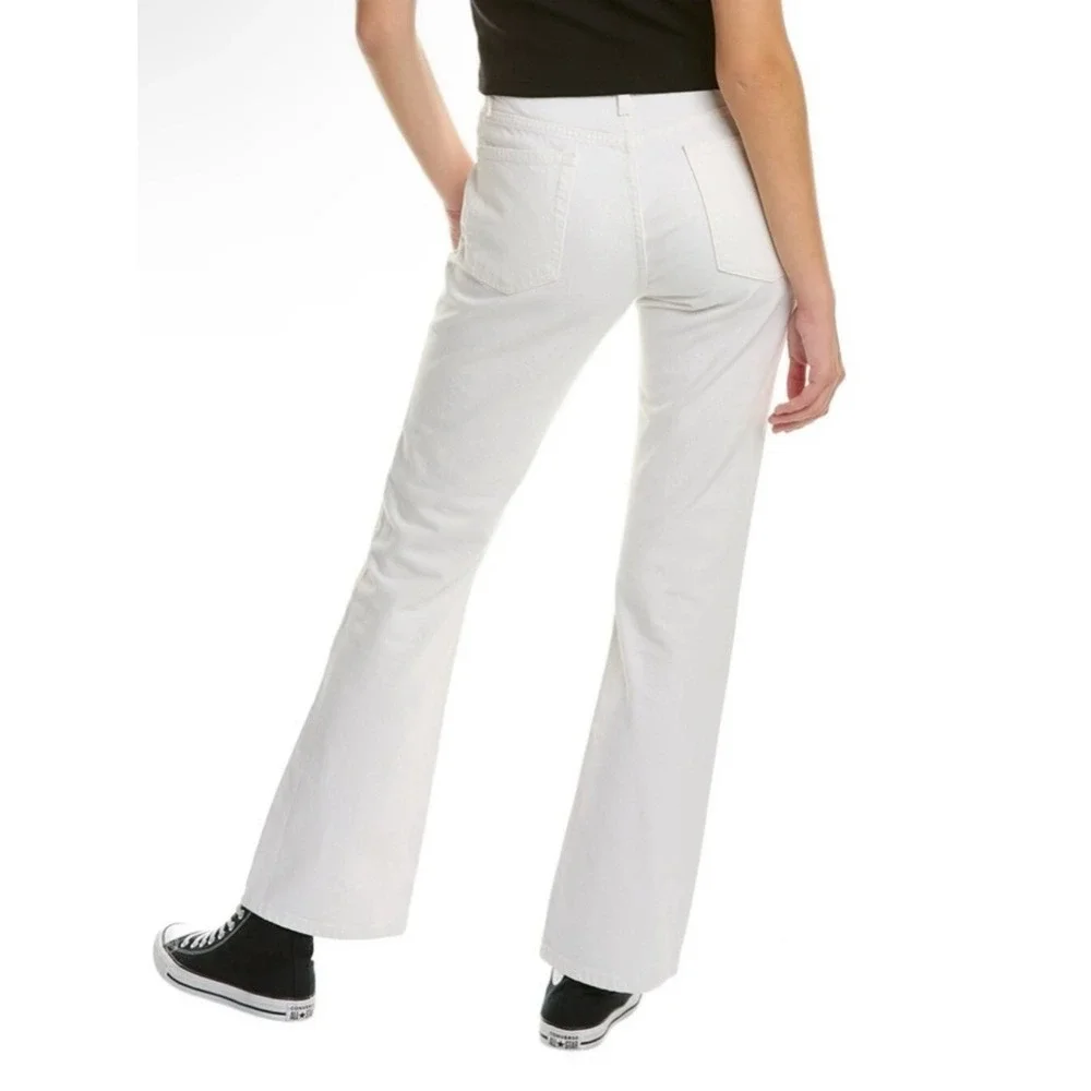 Frame The Low Boot White Denim Jeans‎ Size 33 100% Cotton